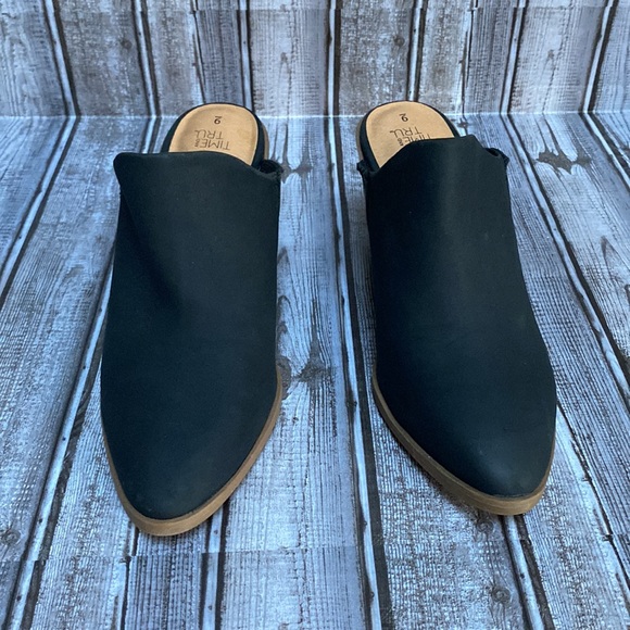 NWOT Time & Tru Black Memory Foam Backless Clog Heels Size 9 - Picture 4 of 12